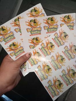 Product Review of Stiker label cup ES Jeruk Peras  | 1 Pack isi 50 pcs Ready Stock from K**I M**E 1