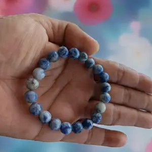 Blue Sodalite Aura Sedayu Bracelet, Gelang Premium 8mm, 10mm