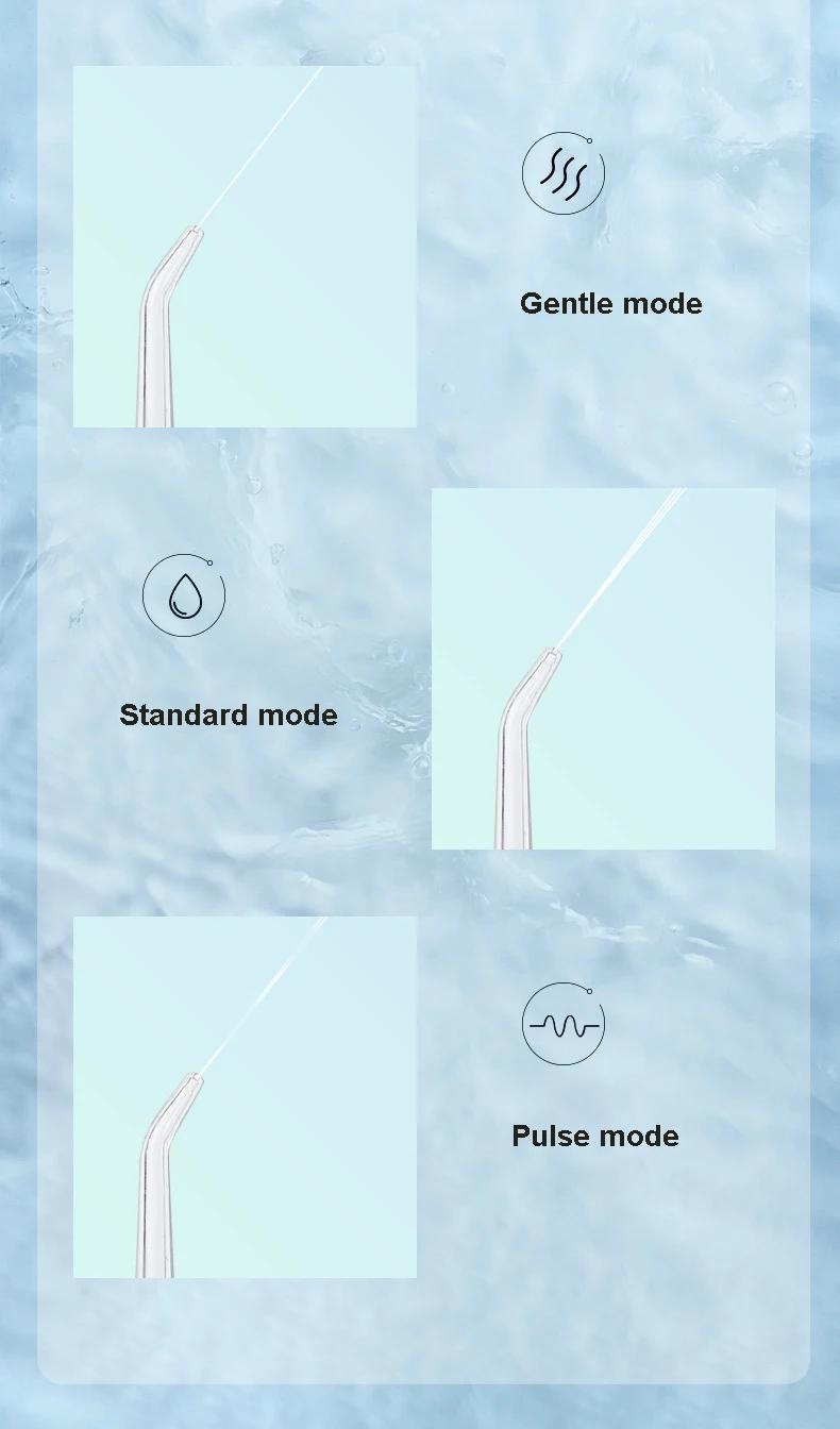 Product Introduction of Portable Innovative Electric Dental Irrigator Water Flosser High Pressure Water Thread Ultrasonic Cleaner Teeth Cleaning Tools 18