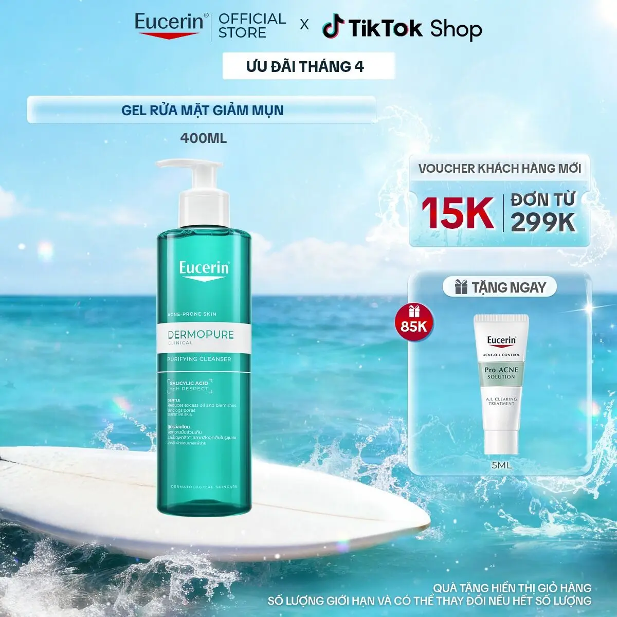 Gel rửa mặt Eucerin DermoPure Clinical Purifying Cleanser 400ml | BigBuy360 - bigbuy360.vn Gel rửa mặt Eucerin DermoPure Clinical Purifying Cleanser 400ml | BigBuy360 - bigbuy360.vn
