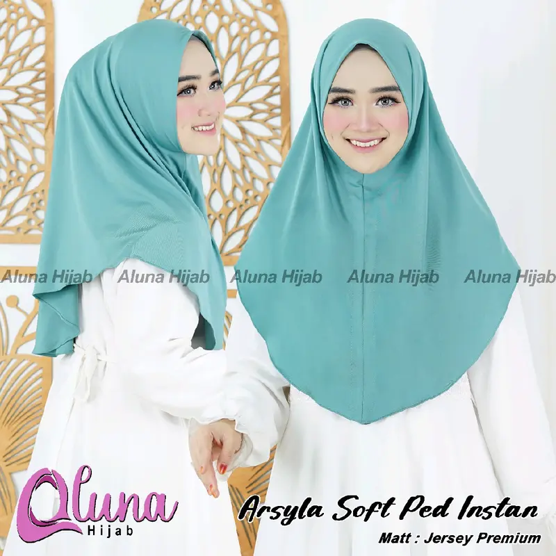 Kerudung Hijab Malay Instan Soft Ped Ukuran L - Muslim Cantik Nyaman 0