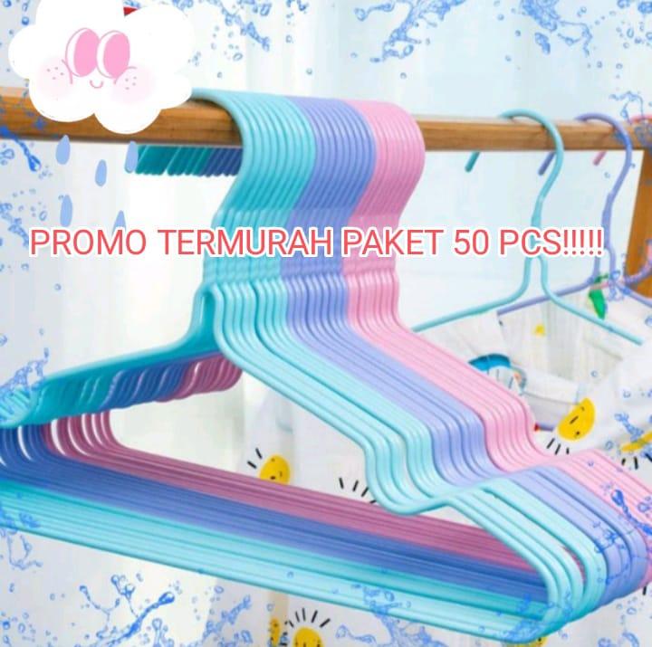 ISI 50 PCS!!! HANGER KAWAT / GANTUNGAN BAJU ANTI KARAT stainless Pakaian 1