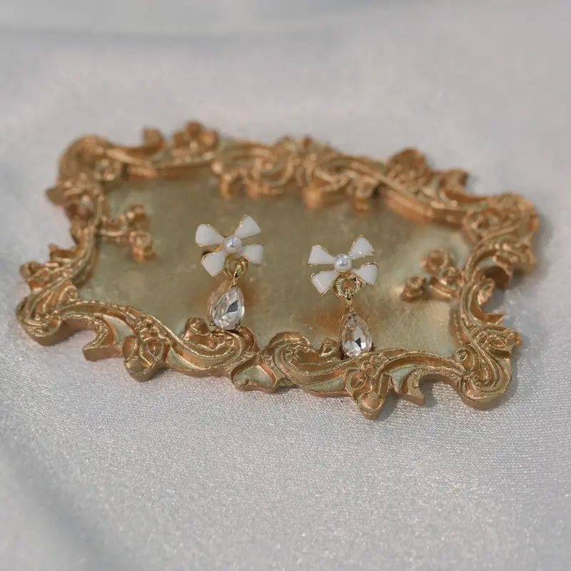 【Anting-anting】 【Pita kupu-kupu&Anting tetesan air】【COD】Pita kupu-kupu yang anggun，Segar dan manis，Anting Prancis，Model yang sama dengan selebriti，Anting wanita berbentuk tetesan air,Earrings 5