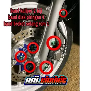 baud titanium paketan depan honda beat scopy vario is 7baud Motorcycle