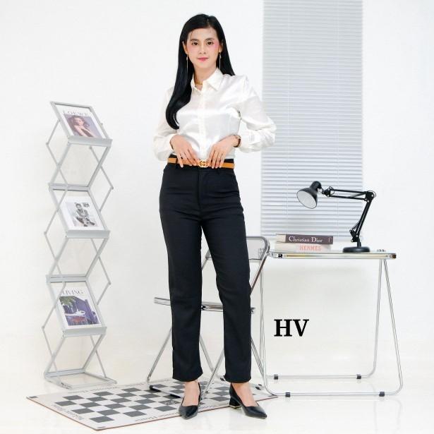 Product Introduction of Celana Formal Kerja Kantor Panjang Wanita Kekinian Cutbray Pants Semi Wol Premium Lembut Melar Nyaman 37