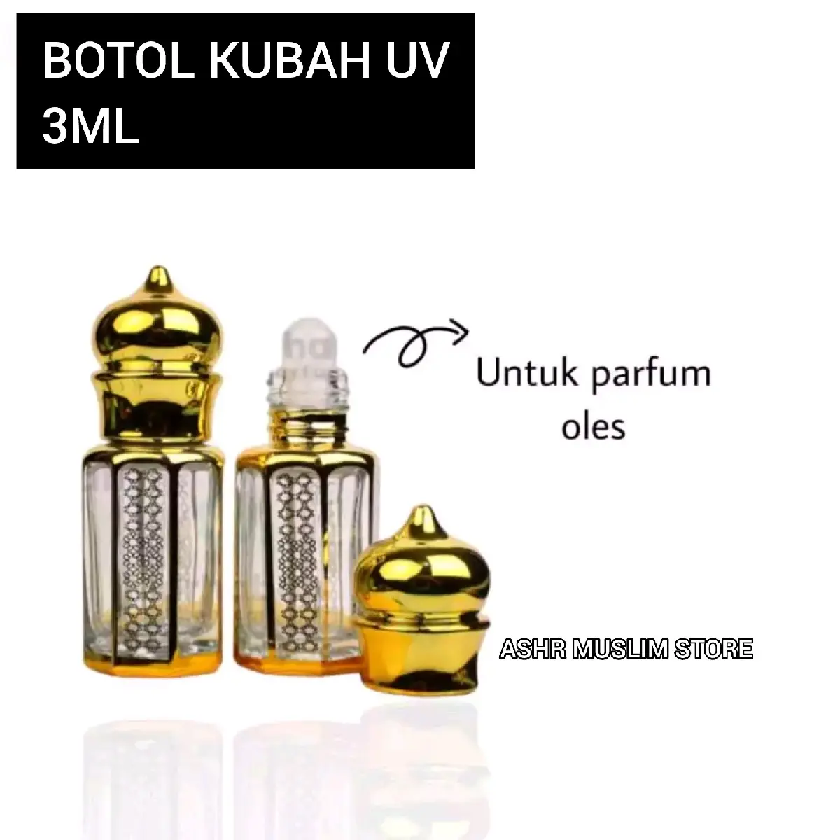 Botol Perfume Tola Kubah Uv Roll On 3 Ml