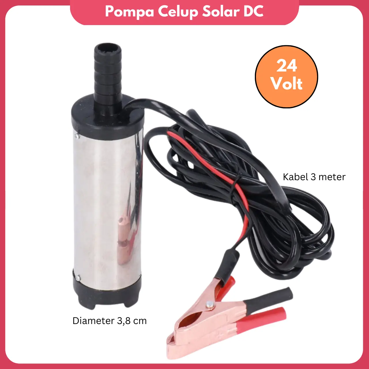 Pompa Solar Celup Mini DC Submersible Pump Minyak Solar 24 volt Alat Sedot Solar