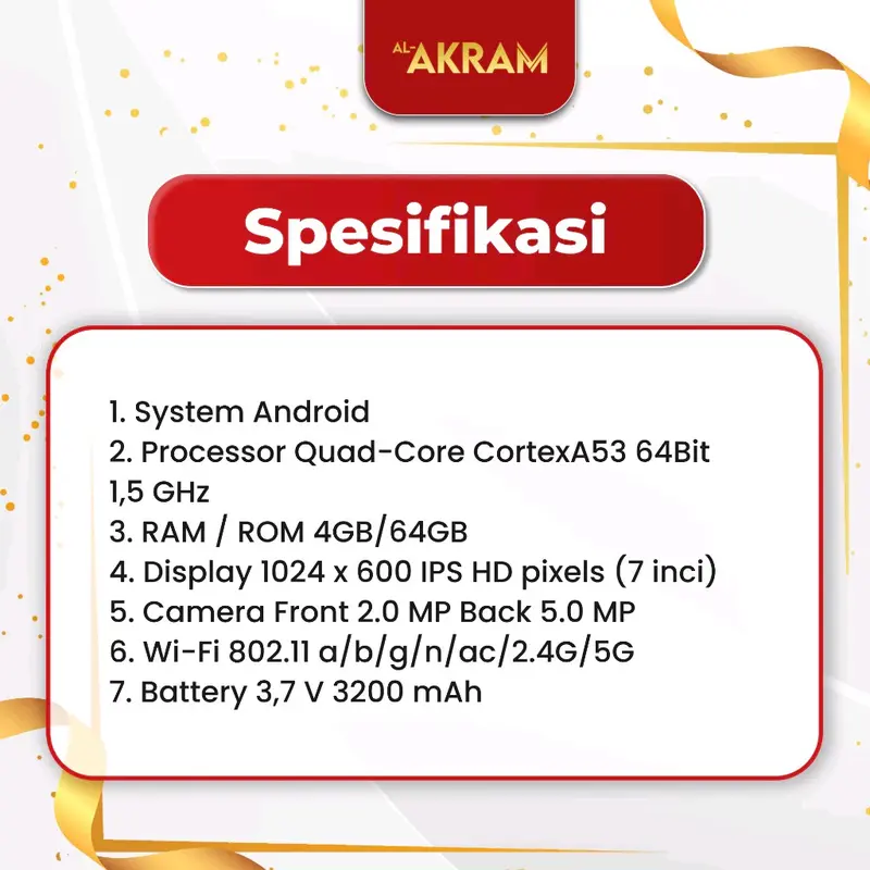 Q-TAB Quran Tablet Anak New Produk Al-Akram Bergaransi 1 Tahun Edukasi Islami Belajar Game Kids Toy 5