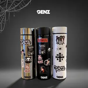 MY CHEMICAL ROMANCE Tumbler Aesthetic  Premium Stainless Stell Tahan Dingin Panas 500Ml LED TEMPERATUR