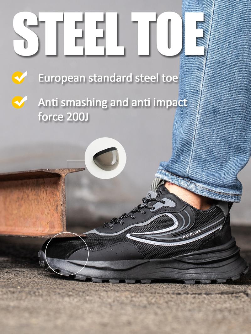 Product Introduction of Steel Toe Shoes for Men Women Comfortable Safety Shoes Lightweight Breathable Working Sneakers Indestructible Construction Work Shoes Boy Footwear 2