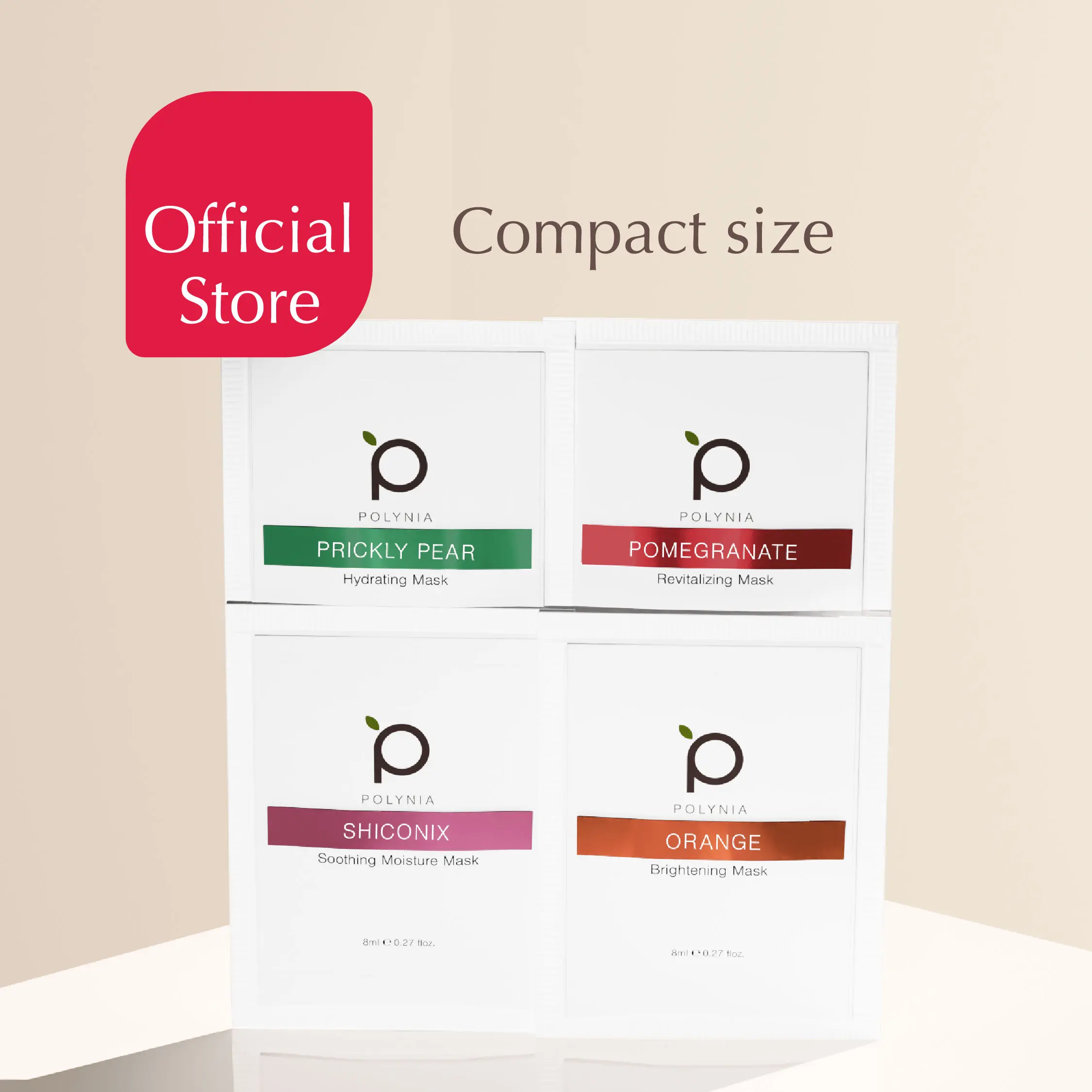 POLYNIA | Compact Size Face Mask | Samarkan Kerutan & Flek Hitam | Pudarkan Jerawat & Bekas Jerawat | Melembabkan & Jaga Skin Barrier | Tenangkan Jerawat Meradang Kering