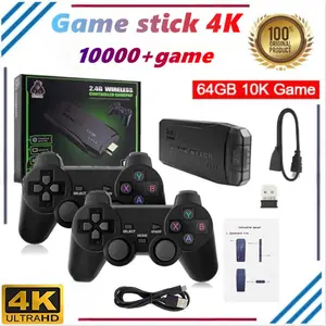 ps 2 full game + stick 2 Video Game Console 2.4G Double Wireless Controller Game Stick 4K 10000 games 128GB Retro games ps 3 full game + stick 2 For TV boy gift