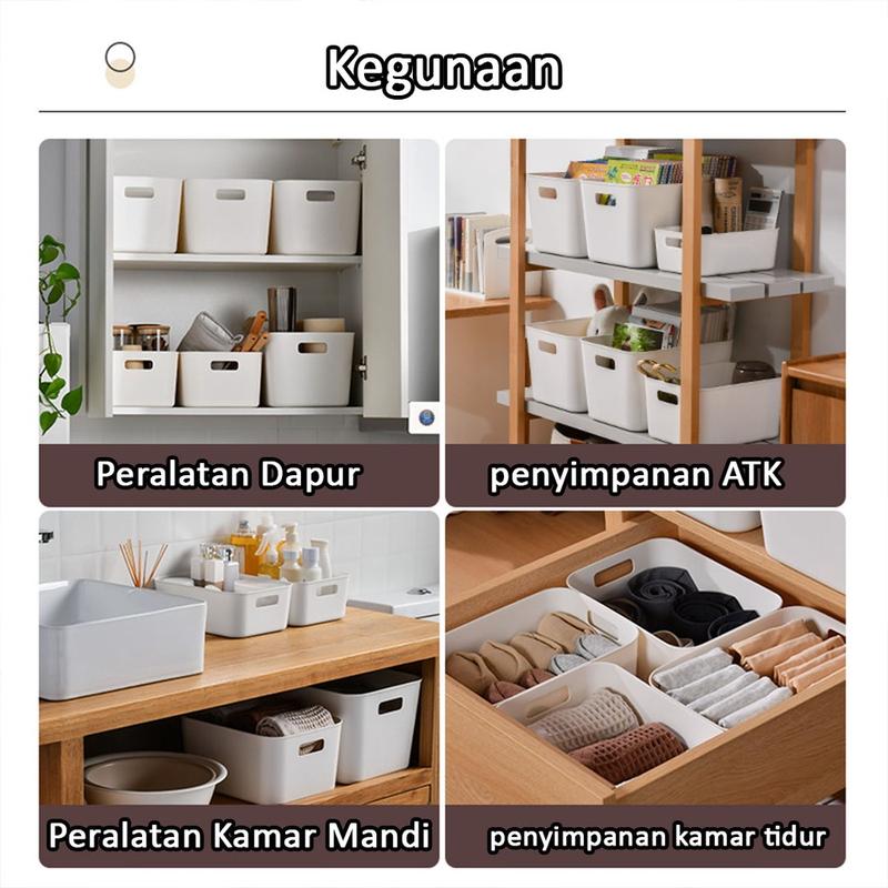 KOTAK PENYIMPANAN SERBAGUNA | BIN ORGANIZER MULTIFUNGSI | KERANJANG PENYIMPANAN SERBAGUNA 3