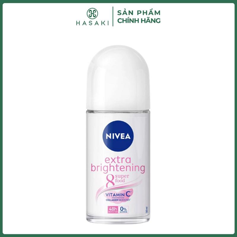  Lăn Khử Mùi Nivea Extra Brightening Hỗ Trợ Sáng Mịn Tối Ưu 50ml | HASAKI BEAUTY 