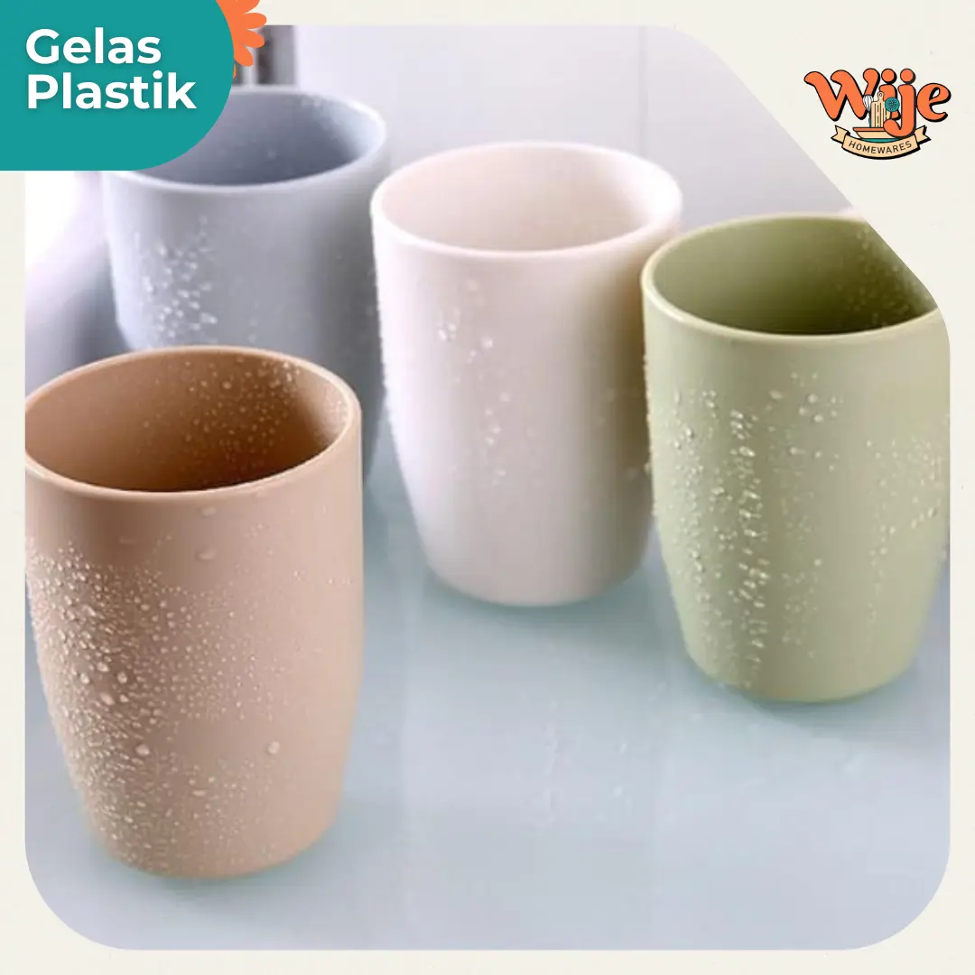 Gelas Plastik Serbaguna Gelas Jerami Gandum Cangkir Mug Gelas Sikat Gigi