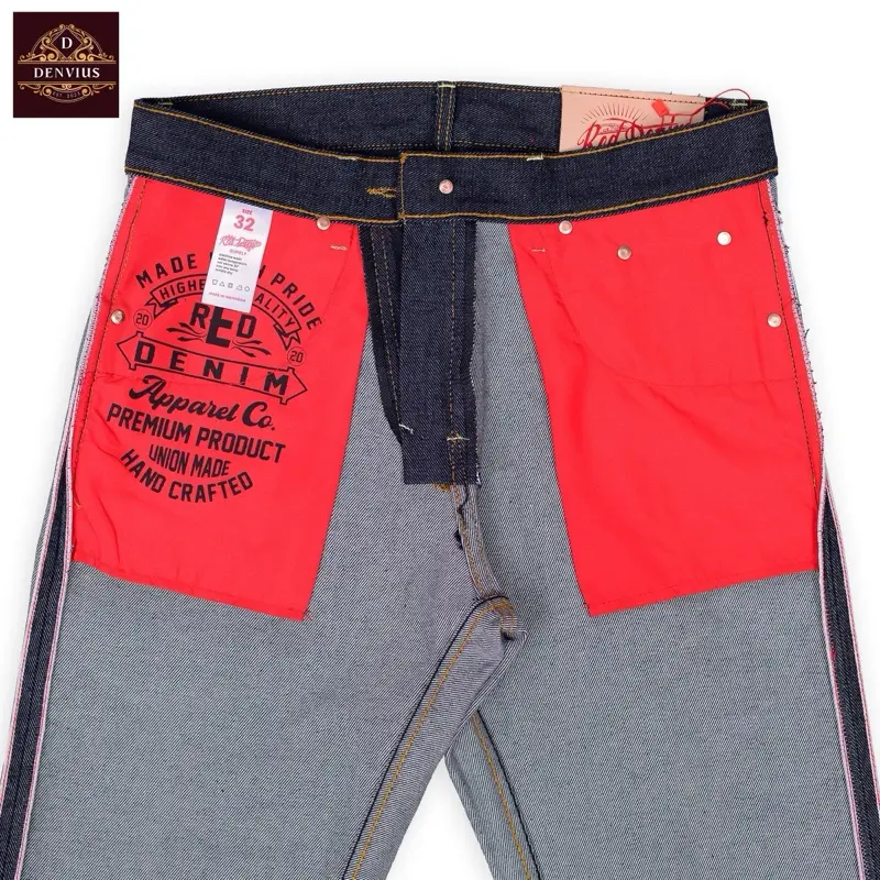 Celana pria denim dana pelajar Sanforized 15 Oz Black Indigo Original Best 0