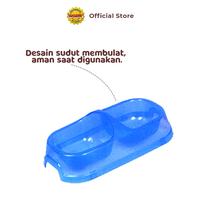 Gambar Mangkuk Double Transparan | Tempat Makan Minum Anjing Kucing | Pearl Double Bowl - Small dari Octagon Pet Indonesia Kota Surabaya 3 Tokopedia