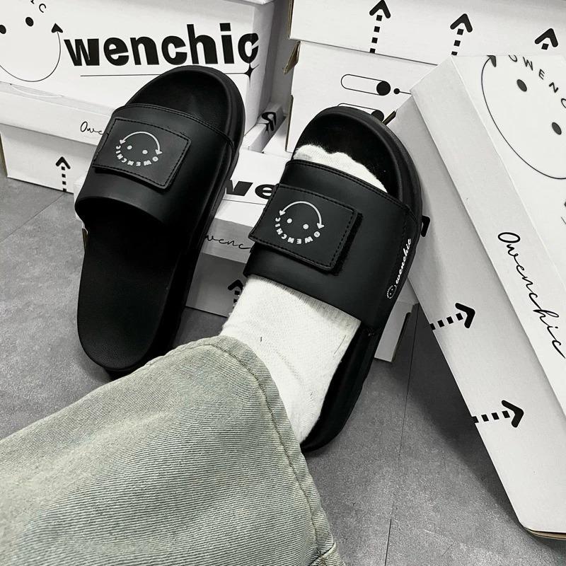 Dép Owenchic Smile Face Miếng Dán Hoạ Tiết Thay Thế Đế Cao Dễ Thương Kèm Hộp/ Hỗ Trợ Đổi Size