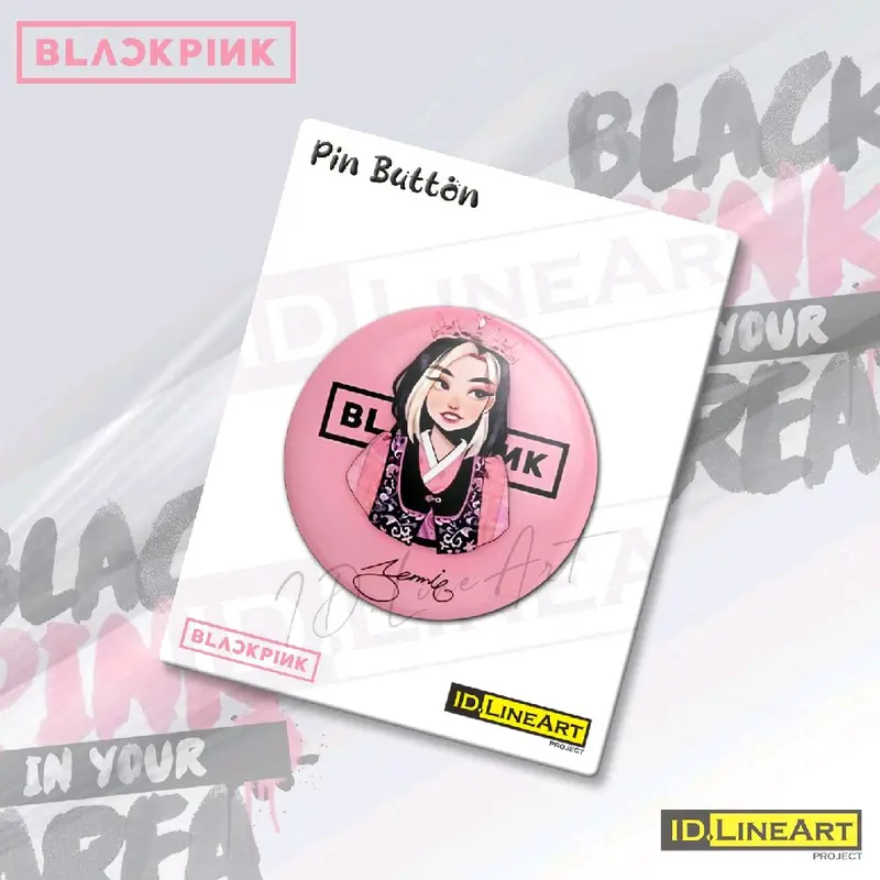 Pin Button BLACKPINK GIRLBAND KPOP Pin Plastik Bros Aksesoris 3