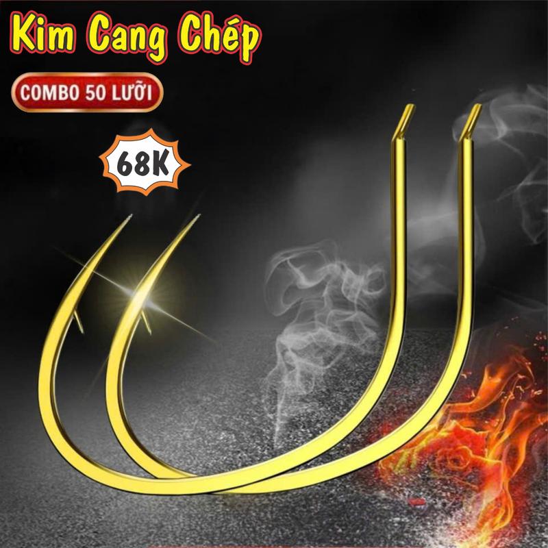 Lưỡi câu cá Kim Cang Chép thân lưỡi câu ngắn bầu lưỡi câu to hàm lượng carbon cao lưỡi nhẹ. Vỉ 20 - 50 Chiếc 