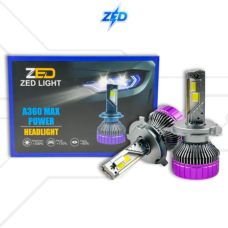  Siêu Đèn Pha LED A360 ZED LIGHT - Công Suất Siêu Mạnh Mẽ 180W - Ánh Sáng Rộng Chiếu Xa 200m - Chuyên Lắp Oto - Bảo Hành 3 Năm 