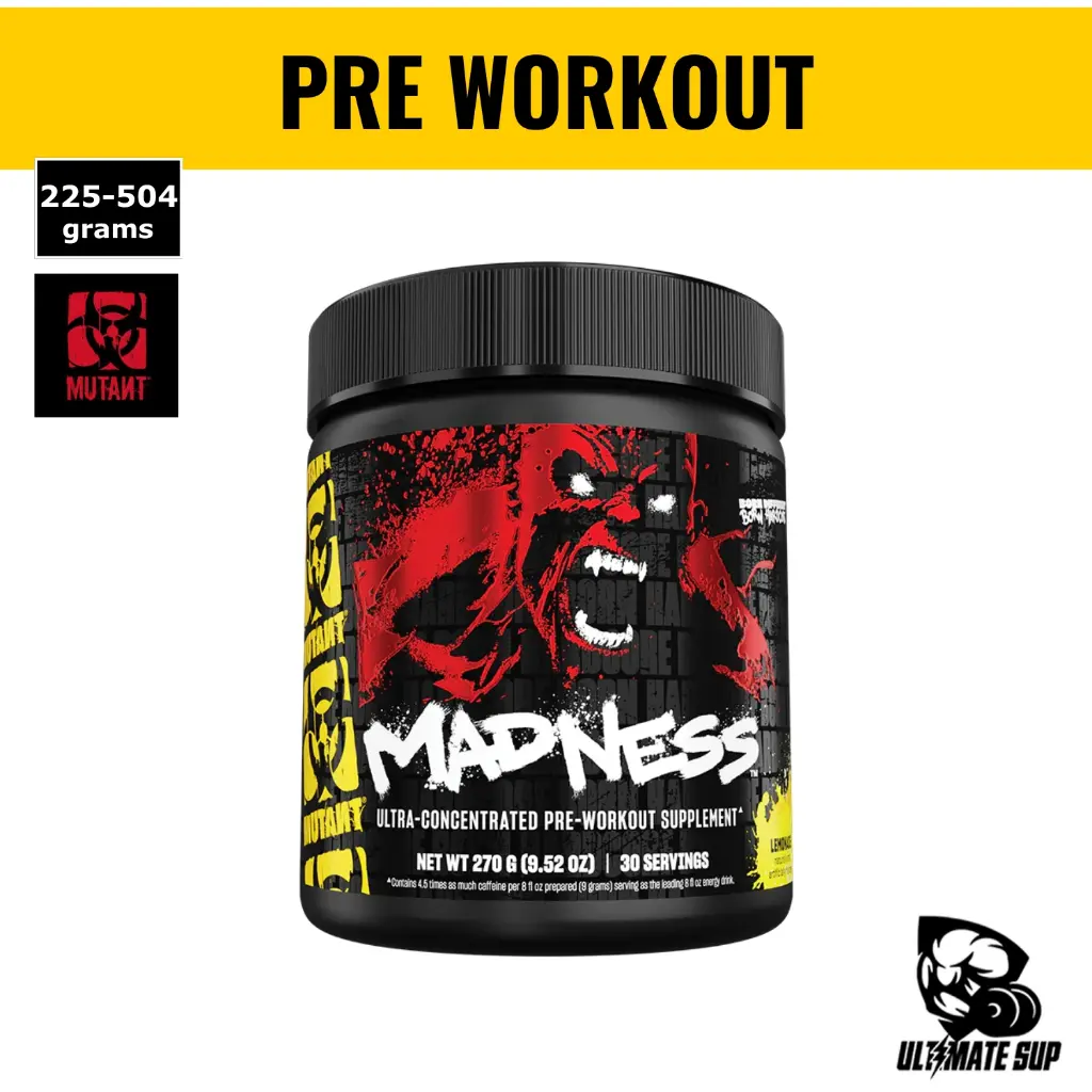 Mutant MADNESS, Pre-workout Supplement, Increase Energy, Improve Focus, 7.94-18.4 oz