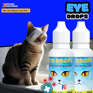 Tetes Mata Kucing EYE DROPS 10ml Meredakan Sakit Mata karena Iritasi Infeksi atau Berair Pada Hewan Peliharaan FEFARM