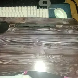 MEJA LAPTOP ANAK PORTABLE / MEJA BELAJAR LIPAT LAPTOP DAN TEMPAT GELAS MOTIF POLOS