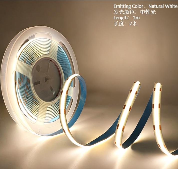 Dải đèn LED COB USB DC5V 320 LED/mét, linh hoạt, mật độ cao, dùng cho TV gia…