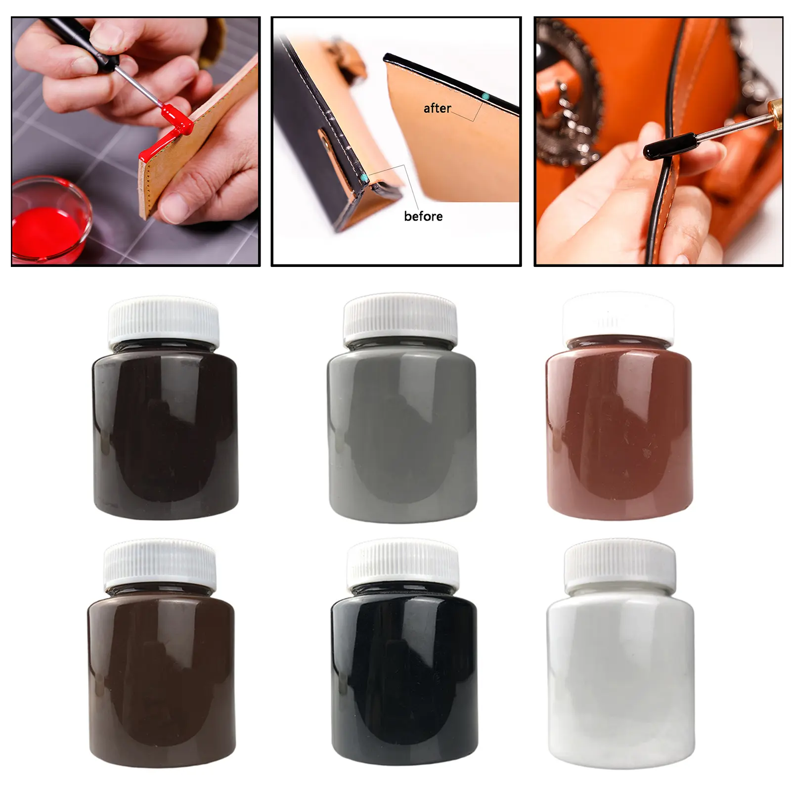 Sơn da Acrylic, 100ml, cho giày, giày thể thao, ghế Sofa, áo khoác, túi xách, ví, ghế ô tô, thích hợp để sửa chữa, tự làm, đồ thủ công vẽ