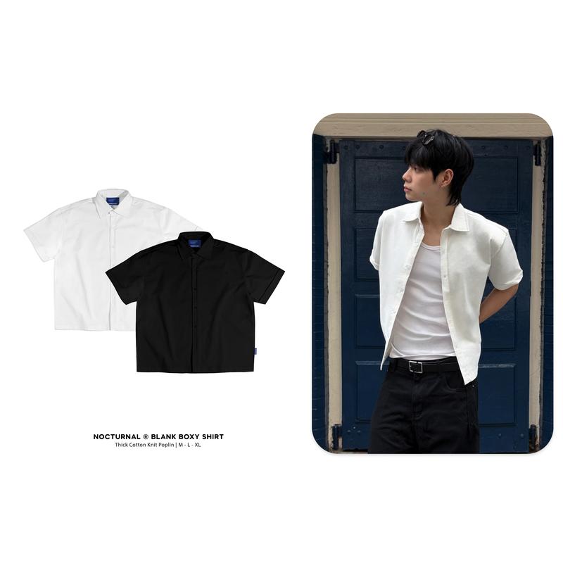 [NEW ARRIVAL] Áo Sơ Mi Form Boxy NOCTURNAL Blank Boxy Shirt Nam Nữ Unisex Local Brand