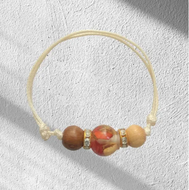 Gelang sawan spancer+manik kayu bidara,kelor,gelang sambetan,gelang tolak bala,bracelet,gelang bayi dan ibu hamil Pria Wanita 0