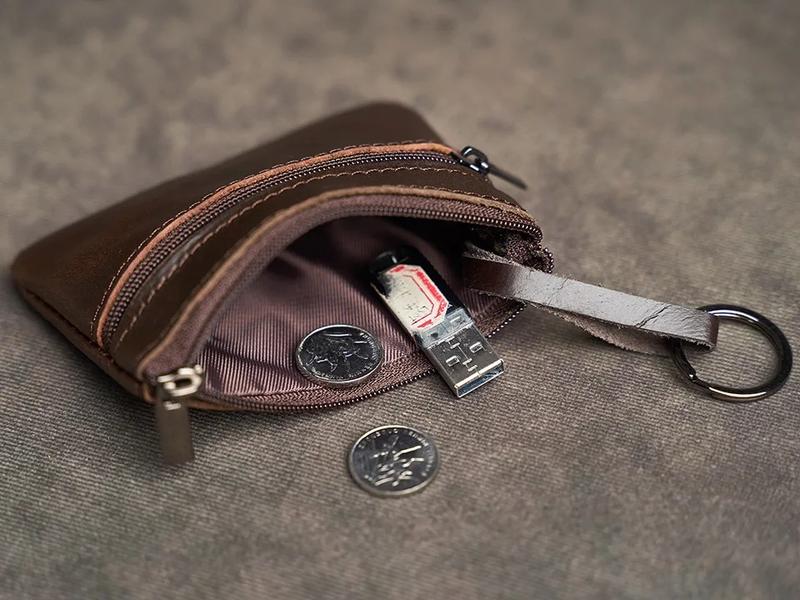 Product Introduction of Dompet Koin Mini Kulit Asli Tas Kartu Kulit Sapi Lapisan Ritsleting 36
