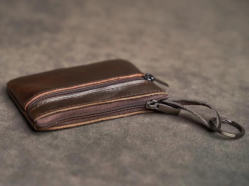 Product Introduction of Dompet Koin Mini Kulit Asli Tas Kartu Kulit Sapi Lapisan Ritsleting 38