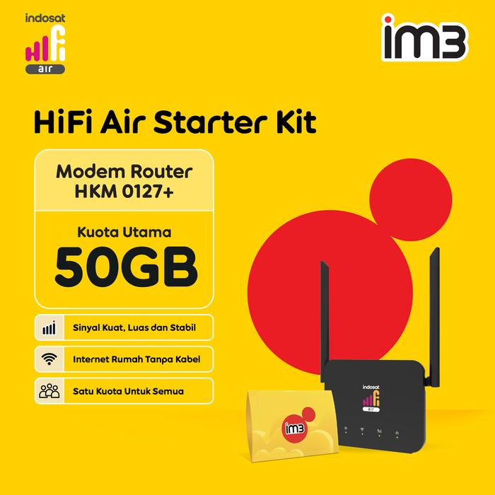 Gambar Indosat HiFi Air  : Modem HKM 0127+ + IM3 50GB dari IM3 Kota Administrasi Jakarta Utara Tokopedia