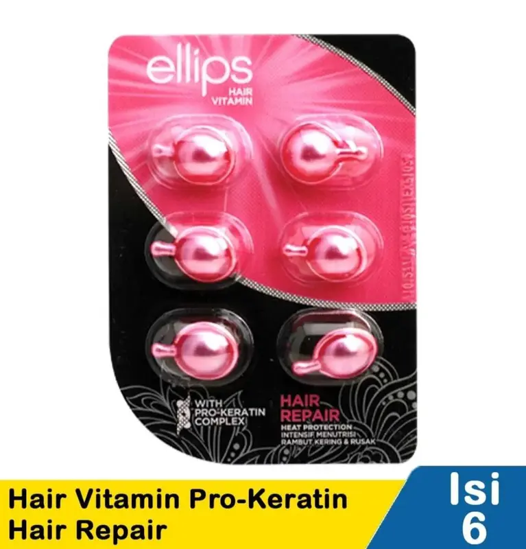 Ellips Vitamin Rambut Pro-Keratin Silky Black 6X1mL - Haircare, Kering 2