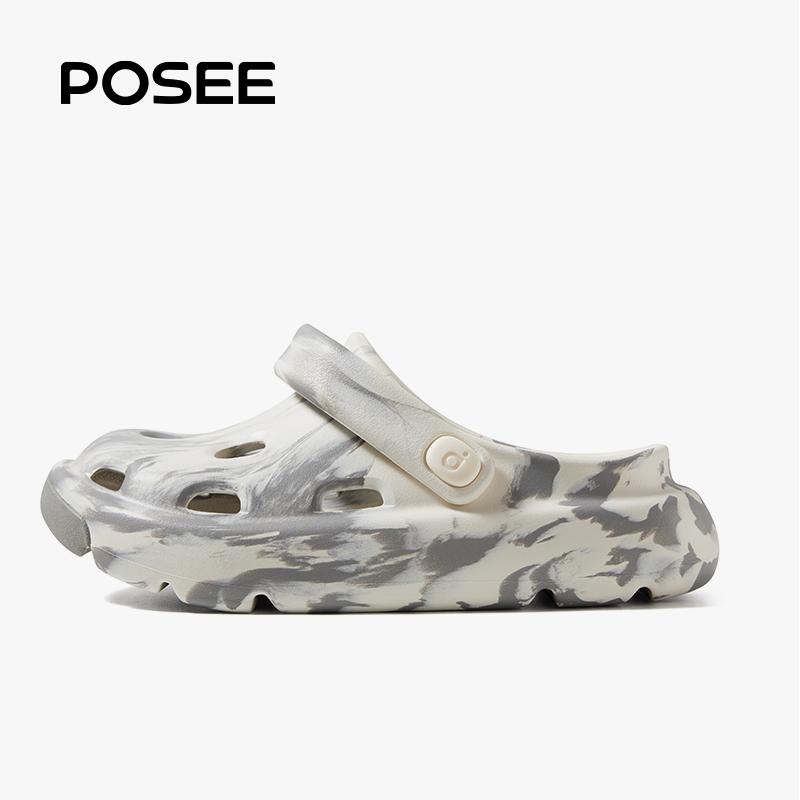 【Livestream POSEE Nhuộm mực Dép Đế Bằng lỗ Chống trượt Chống trượt Thoải mái Chống hôi Đế dày Ngoài trời Đi dạo Văn phòng Nam nữ Giải trí Thú vị 2024 Hàng mới P2247516