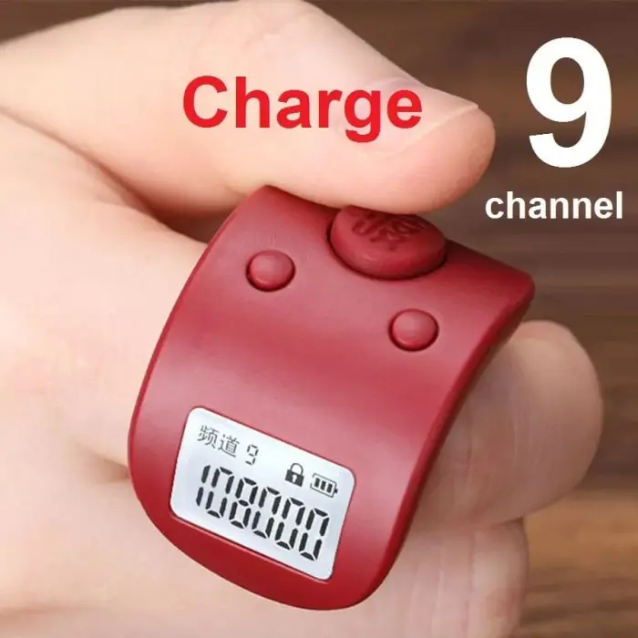 H➸Qm Tasbih Mini Digital Lcd Muslim Electronic Finger Ring Hand Tally  E♪Q4