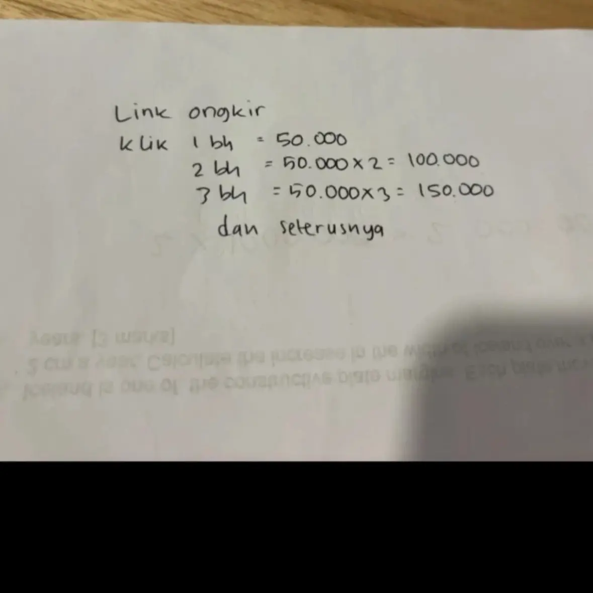 Link khusus ongkir expedisi dan tambahan paking