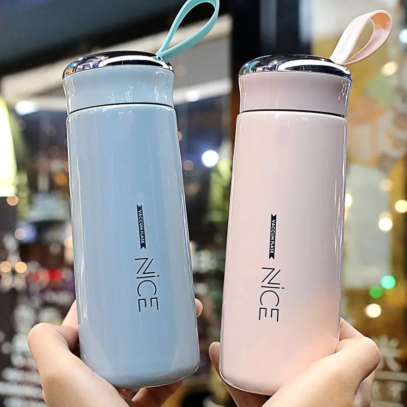 BOTOL MINUM GELAS KACA ABS VACCUM FLASH NICE 400ml BPA FREE