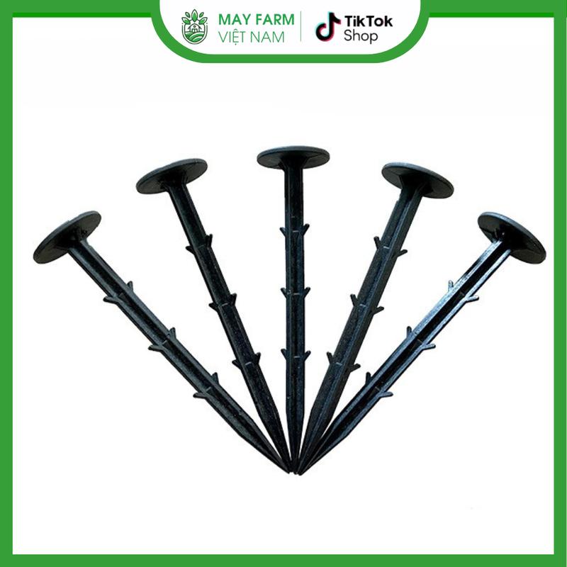 1KG Đinh Ghim  15cm  ghim màng phủ nông nghiệp  Bạt phủ chống cỏ MAY FARM  Bền Dẻo  đầu Tròn bám chặt vào đất chắc chắn 