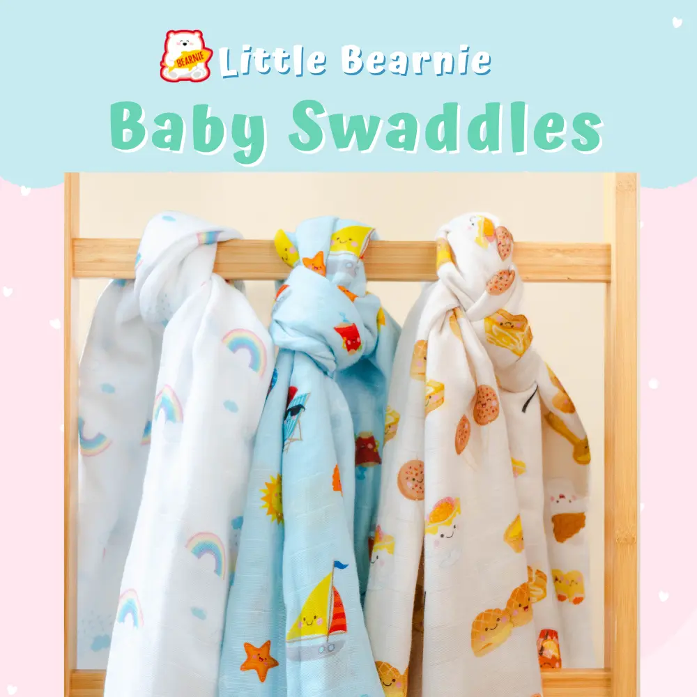 [LITTLE BEARNIE] - Baby Swaddles (Assorted Designs)