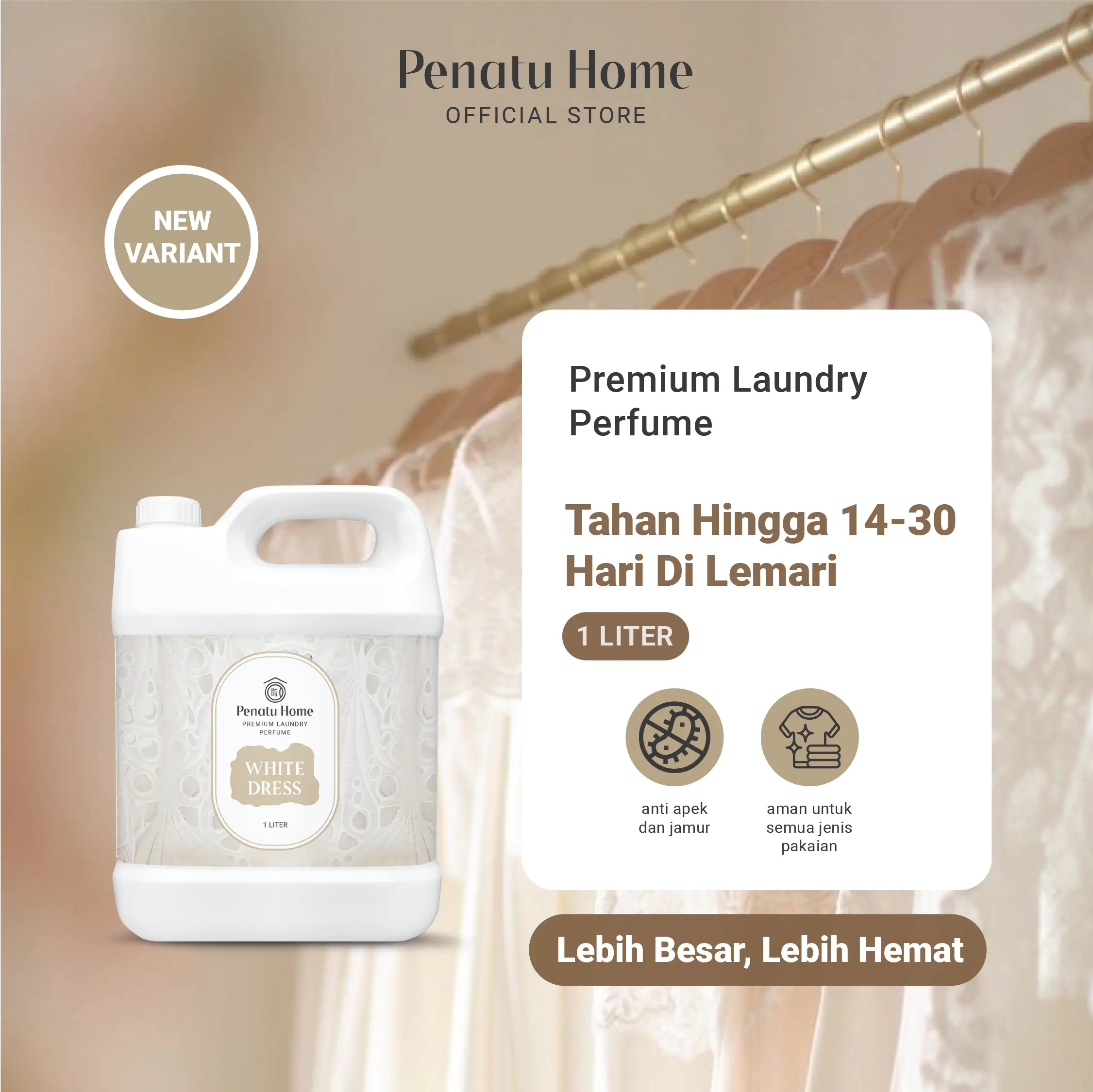 Parfum Laundry Premium Penatu Home - White Dress Jirigen 1L