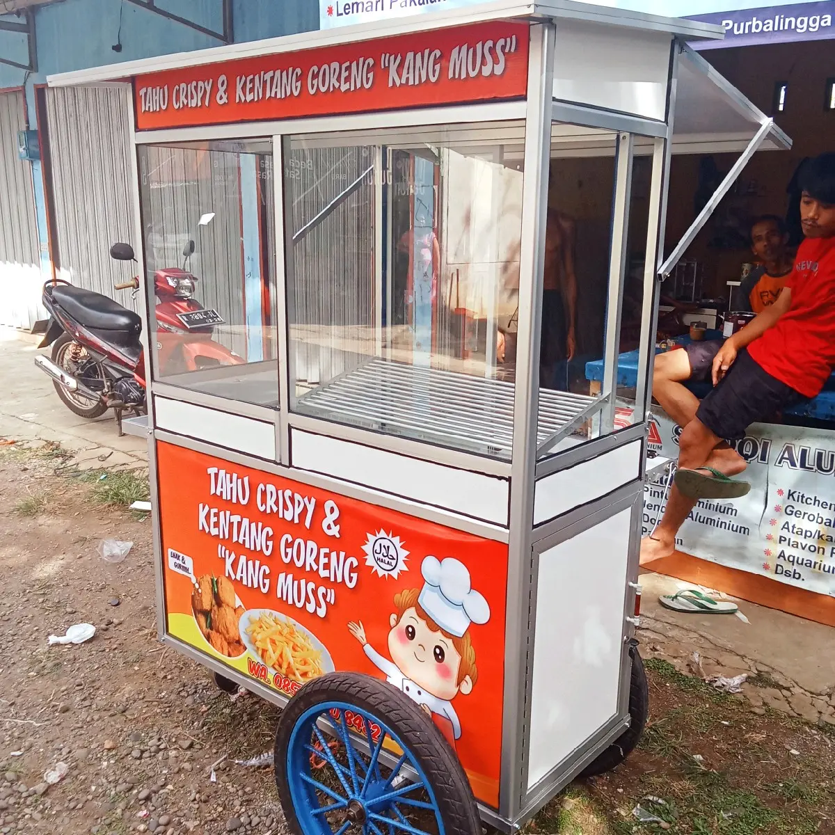 Gerobak Dorong Aluminium - Furniture Berkualitas Tinggi