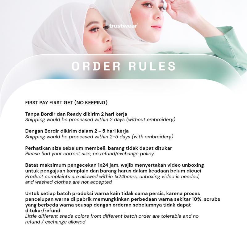 TRUSTWEAR - Basic Doctor’s Scrub / Set Baju Celana Jaga  OKA OK Perawat / Dokter Lengan Pendek VI 3