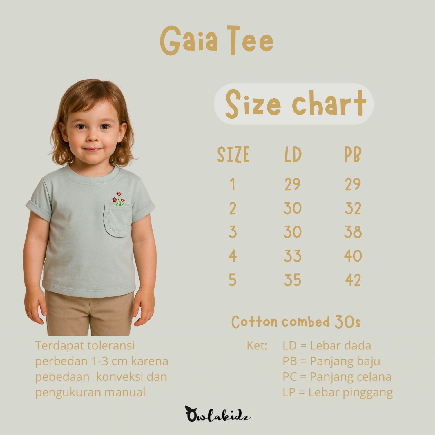 OWLAKIDZ - GAIA TEE - Atasan anak perempuan - kaos anak perempuan