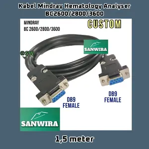 Kabel Hematology Analyzer Mindray BC 2600 2800 3600 - DB9 Female to DB9 Female / Kabel Hematologi Analyser DB 9Female to DB 9 Female