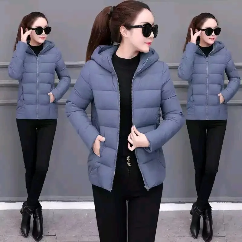 Jaket Wanita Winter Taslan ZN Waterproof & Windproof - Warna Hitam/Pink/Biru Denim/Abu/Broknwhite/Merah Bata/Biru Navy - Size S-XXL - High Tebal Nyaman Cewek Panjang Parka Blazer Parasut Bulu 0