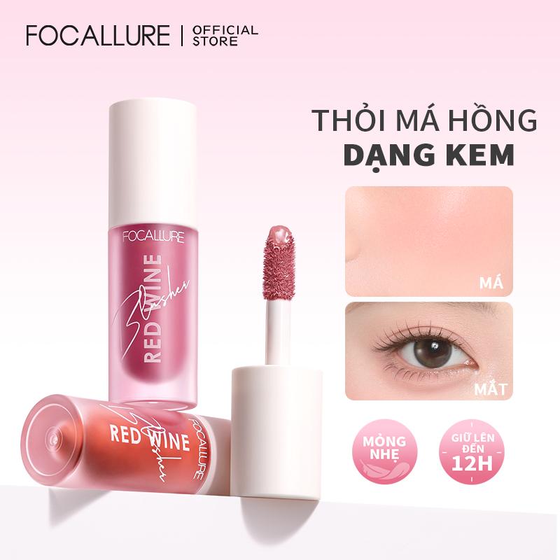 Má hồng dạng kem FOCALLURE Hangover Red Wine 4 màu đẹp tự nhiên tuỳ chọn