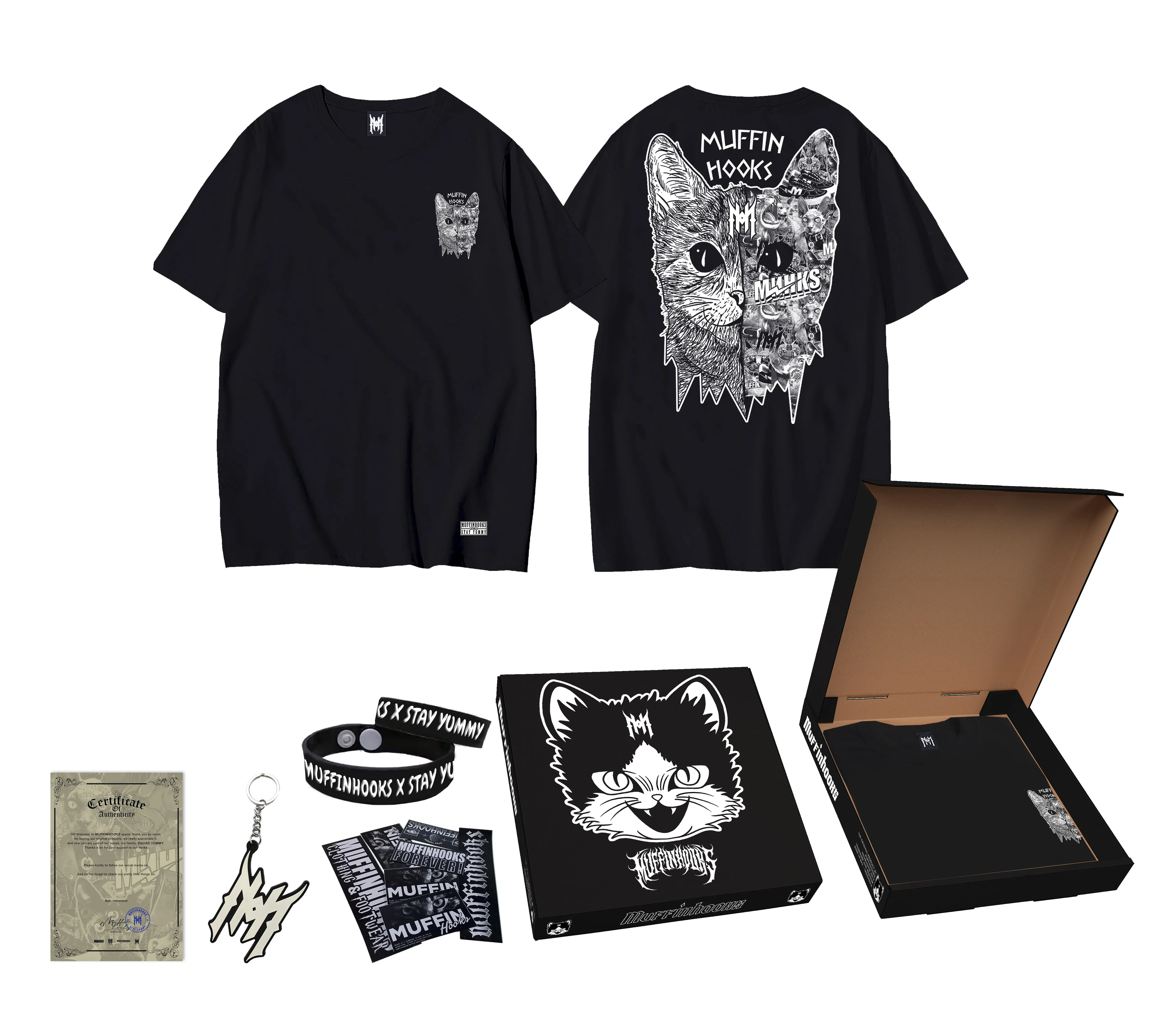Muffinhooks Cat Vs Skull Mix - Oversize Tees